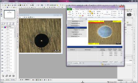 Screenshot of measurement technology software